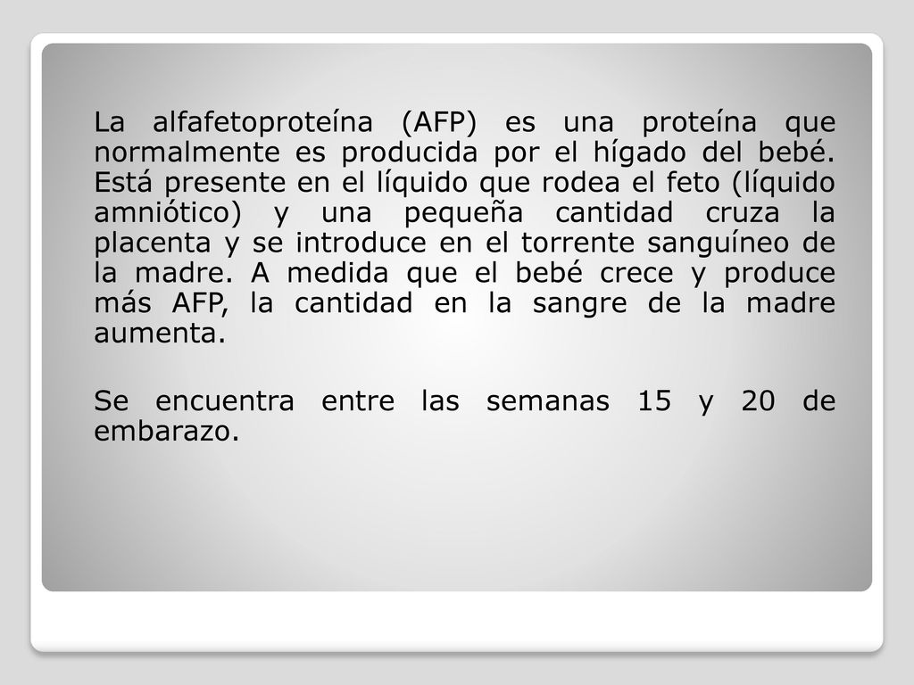 Alfa Fetoproteina. ppt descargar